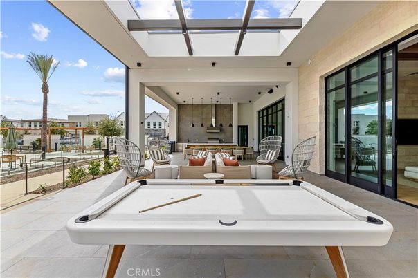 Billiard Table, Game Room, Glass Ceilings, Interior, Pendant Lights, Sun Room