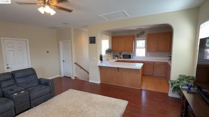 Interior, Kitchen, Wood Texture Flooring