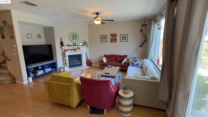 Fireplace, Interior, Living room, Wood Texture Flooring
