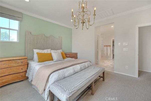 Bedroom, Chandelier, Interior, Recessed Lighting