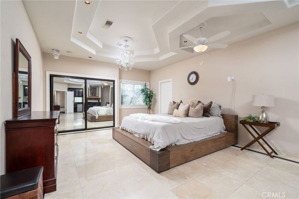 Bedroom, Chandelier, Interior, Recessed Lighting