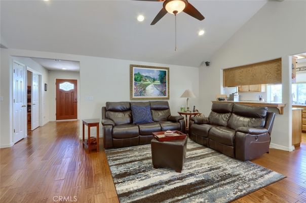 Interior, Kitchen, Living room, Recessed Lighting, Wood Texture Flooring