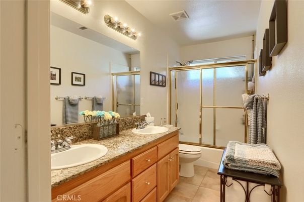 Bathroom, Dual Sink Vanities, Glass Shower, Interior