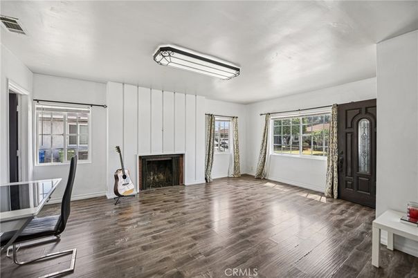 Fireplace, Interior, Wood Texture Flooring