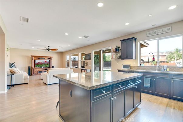 Interior, Kitchen, Living room, Recessed Lighting, Wood Texture Flooring