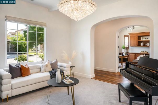 Chandelier, Interior, Living room, Piano, Wood Texture Flooring