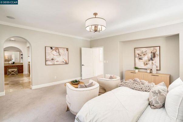 Bedroom, Chandelier, Interior