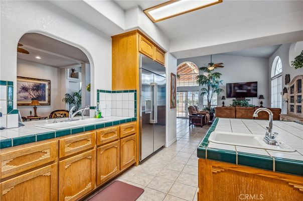 Interior, Kitchen, Recessed Lighting, Tile Countertops