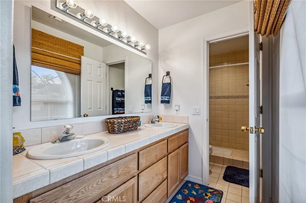Bathroom, Dual Sink Vanities, Interior, Tile Countertops