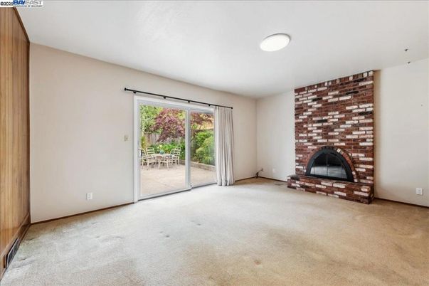 Empty room, Fireplace, Interior
