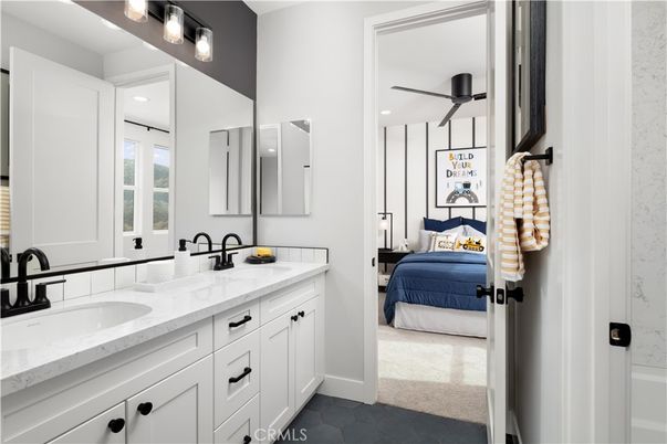 Bathroom, Bedroom, Dual Sink Vanities, Interior, Recessed Lighting