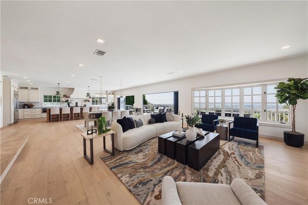 Interior, Kitchen, Living room, Pendant Lights, Recessed Lighting, Wood Texture Flooring