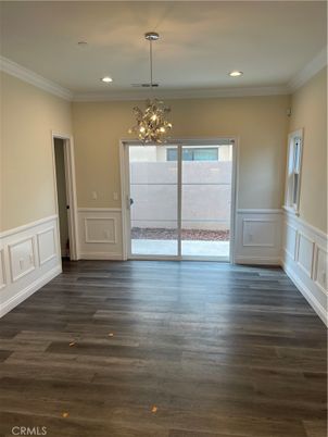 Empty room, Interior, Pendant Lights, Recessed Lighting, Wood Texture Flooring