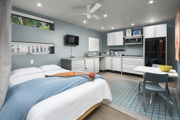 Bedroom, Dining room, Interior, Kitchen, Recessed Lighting