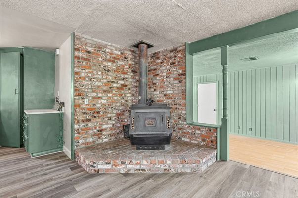 Fireplace, Interior, Stone Walls, Wood Texture Flooring