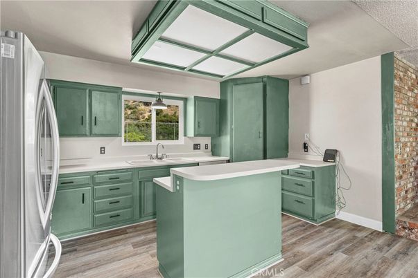 Interior, Kitchen, Wood Texture Flooring