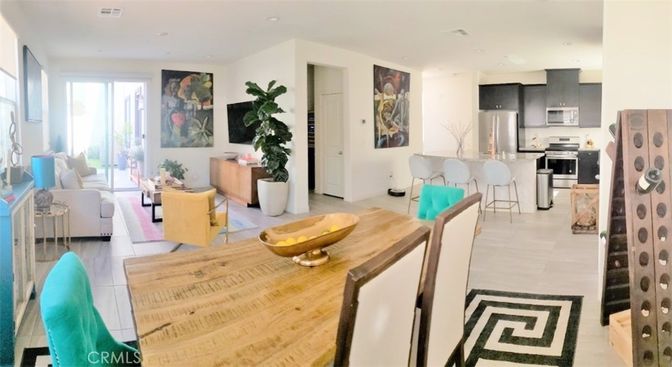 Dining room, Interior, Kitchen, Living room, Recessed Lighting, Stainless Steel Appliances
