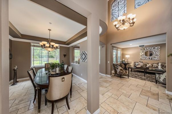 Chandelier, Dining room, Interior, Living room, Recessed Lighting