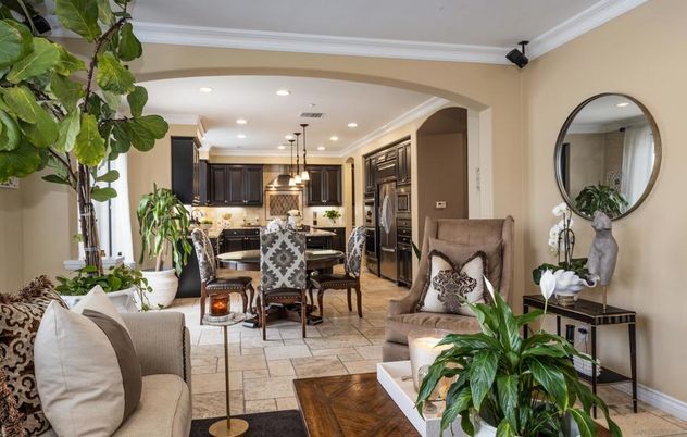 Dining room, Interior, Kitchen, Pendant Lights, Recessed Lighting, Stainless Steel Appliances