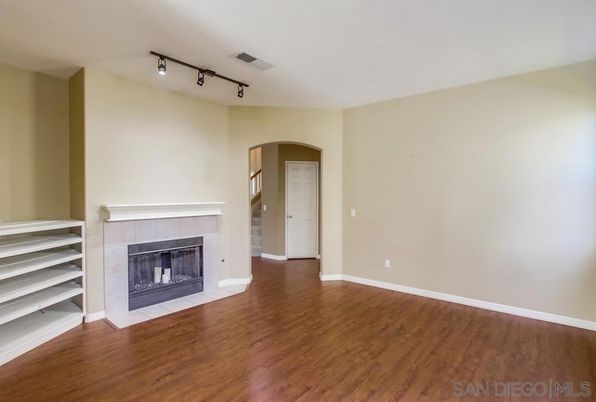 Empty room, Fireplace, Interior, Wood Texture Flooring