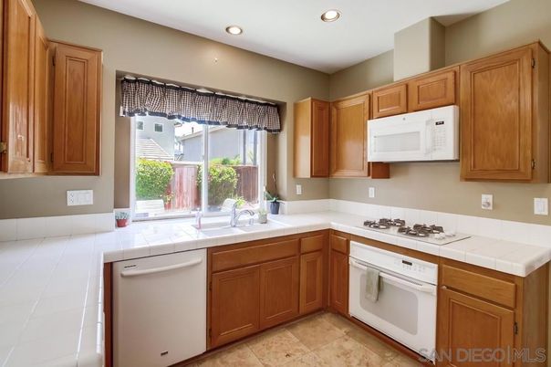 Interior, Kitchen, Recessed Lighting, Tile Countertops