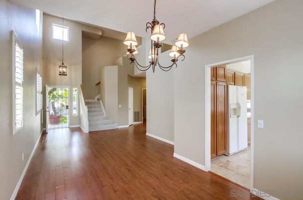 Chandelier, Interior, Kitchen, Pendant Lights, Wood Texture Flooring