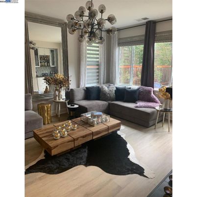 Chandelier, Interior, Living room, Wood Texture Flooring