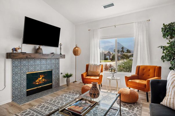 Fireplace, Interior, Living room, Wood Texture Flooring