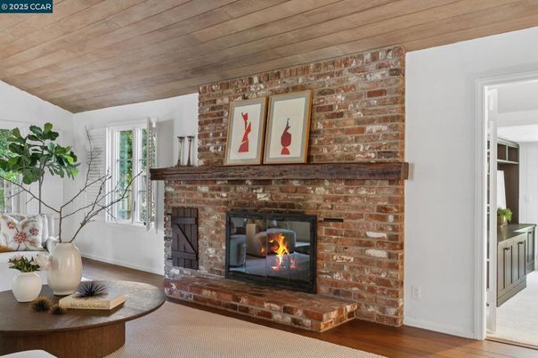Fireplace, Interior, Stone Walls, Wooden Ceilings, Wood Texture Flooring