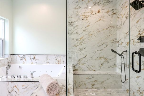 Bathroom, Glass Shower, Interior, Marble Walls