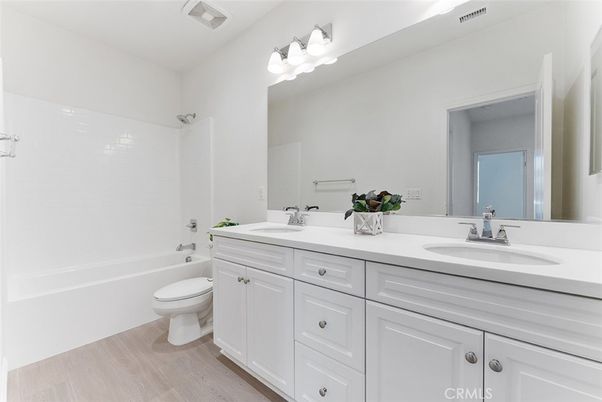 Bathroom, Dual Sink Vanities, Interior, Wood Texture Flooring