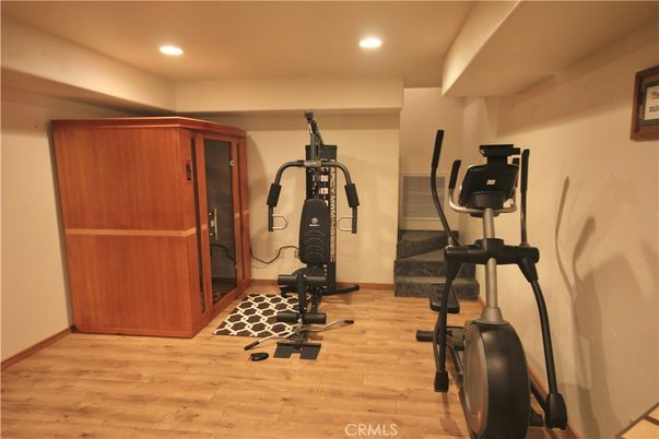 Fitness Equipment, Interior, Recessed Lighting, Wood Texture Flooring