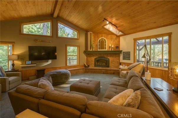 Fireplace, Interior, Living room, Wooden Ceilings