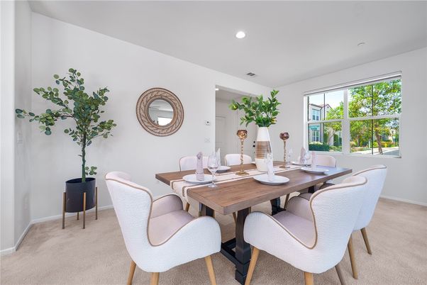 Dining room, Interior, Recessed Lighting