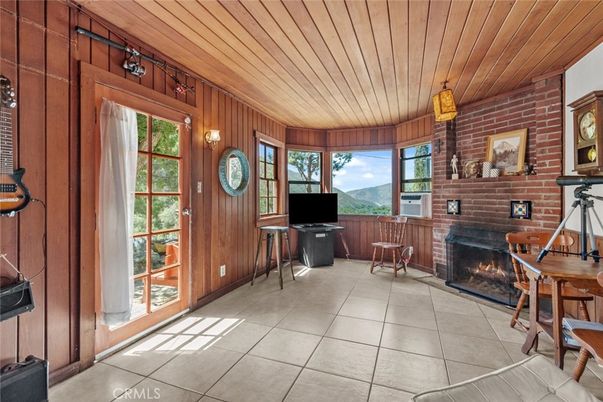 Fireplace, Interior, Stone Walls, Wooden Ceilings, Wooden Walls