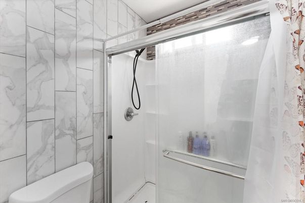 Bathroom, Glass Shower, Interior, Marble Walls