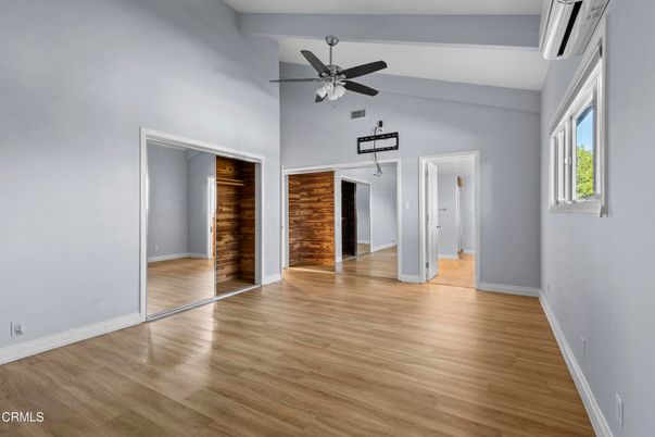 Empty room, Interior, Stone Walls, Wood Texture Flooring