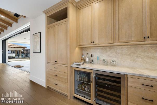 Interior, Kitchen, Recessed Lighting, Stainless Steel Appliances, Water, Wooden Beams, Wood Texture Flooring