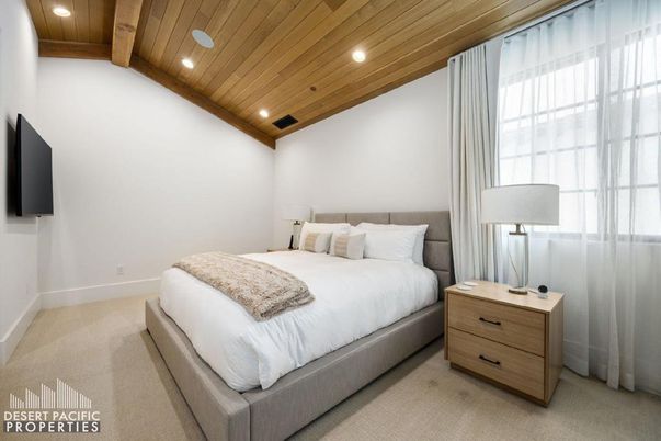 Bedroom, Interior, Recessed Lighting, Wooden Ceilings