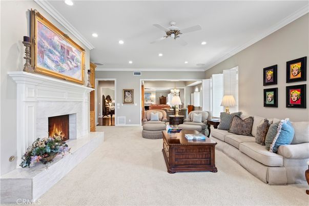 Fireplace, Interior, Living room, Recessed Lighting