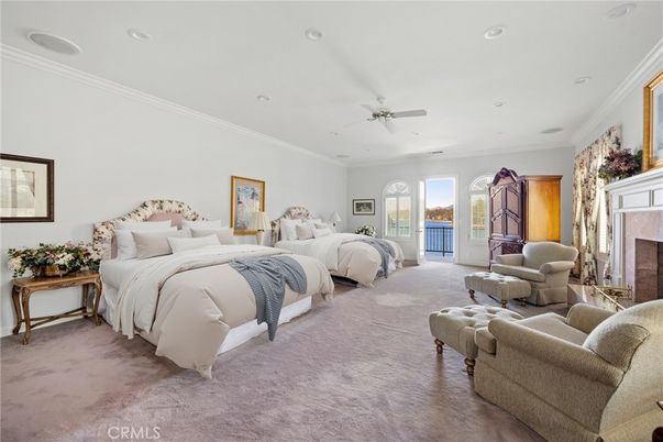 Bedroom, Fireplace, Interior, Recessed Lighting