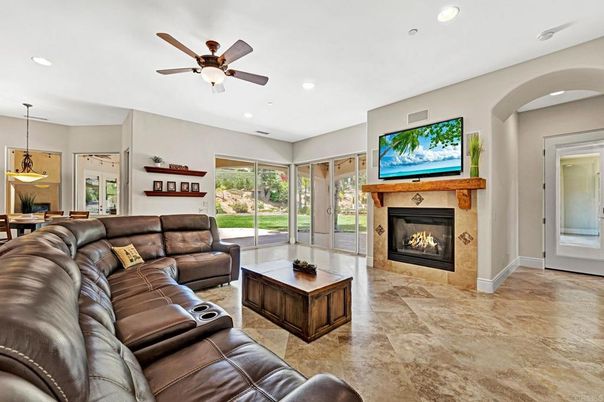 Fireplace, Interior, Living room, Recessed Lighting