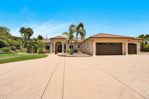 Attached, Backyard, Exterior, Facade, Mediterranean