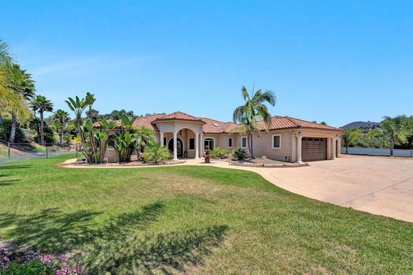 Attached, Backyard, Exterior, Facade, Mediterranean