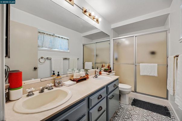 Bathroom, Dual Sink Vanities, Glass Shower, Interior
