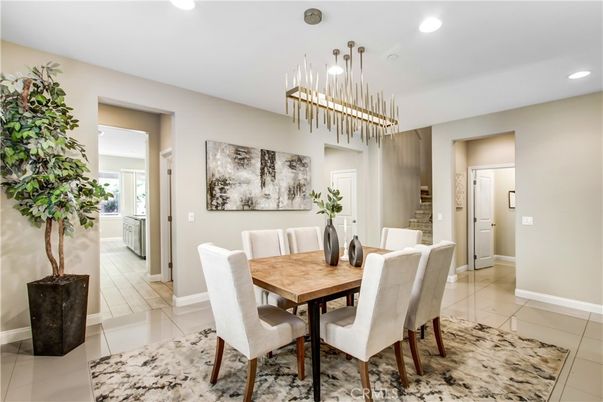 Chandelier, Dining room, Interior, Recessed Lighting