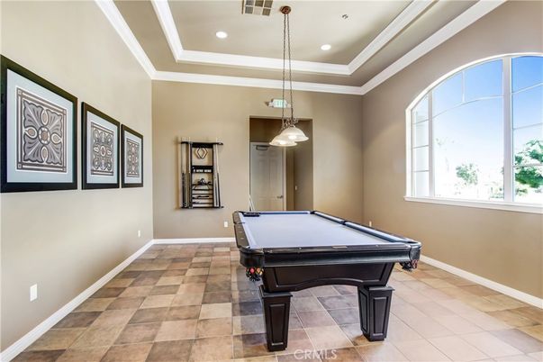 Billiard Table, Game Room, Interior, Pendant Lights, Recessed Lighting