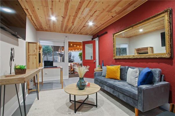 Interior, Living room, Recessed Lighting, Wooden Ceilings