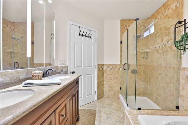 Bathroom, Dual Sink Vanities, Glass Shower, Interior