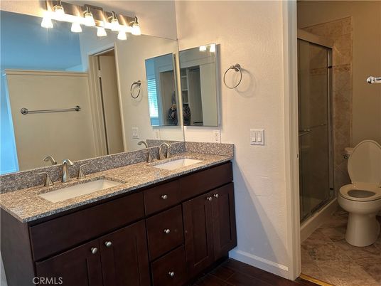 Bathroom, Dual Sink Vanities, Glass Shower, Interior